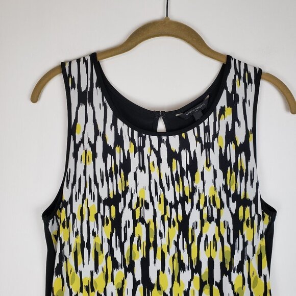 Banana Republic Factory Tank Dress Black Yellow Blue Gradient Womens Size Medium - Picture 3 of 6